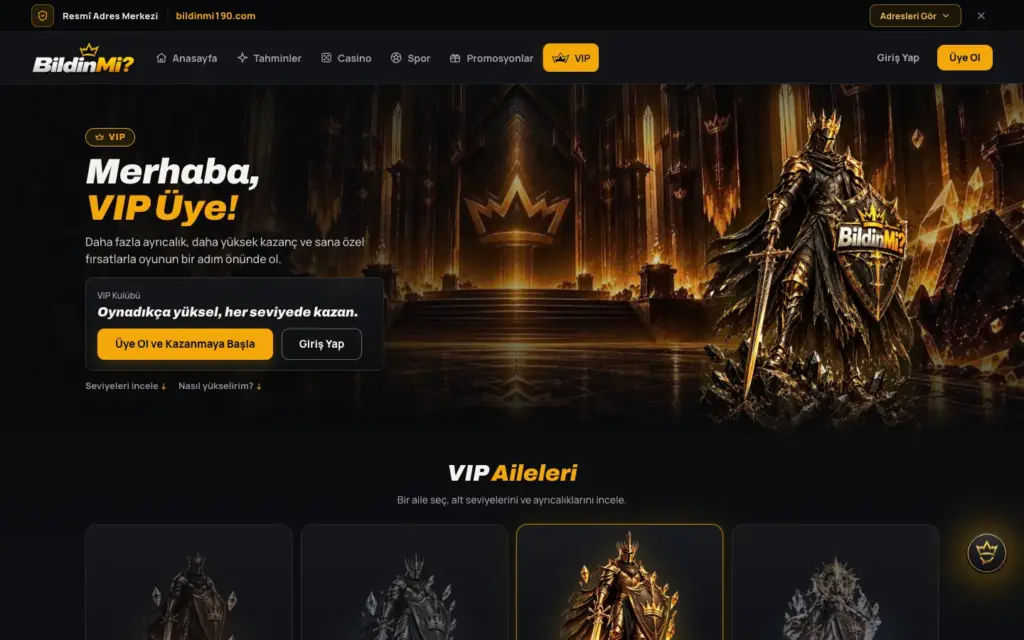 BildinMi VIP sayfası